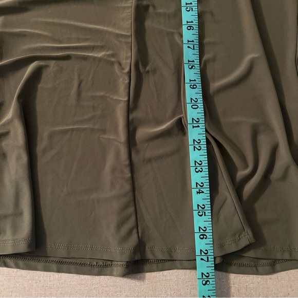 Sami and Jo Womens Green Tie V-Neck Pullover Blouse Size 3X Soft Stretch. - Picture 6 of 7